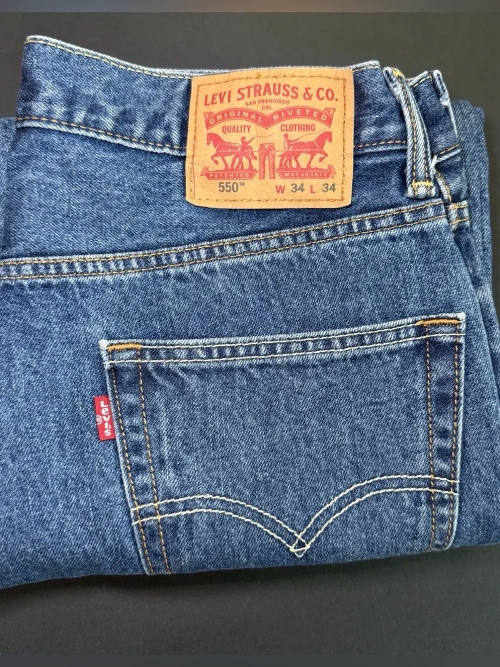 Levi's 550 Men's Relaxed Fit Jeans - Blue 34 X 34 Excellent Condition